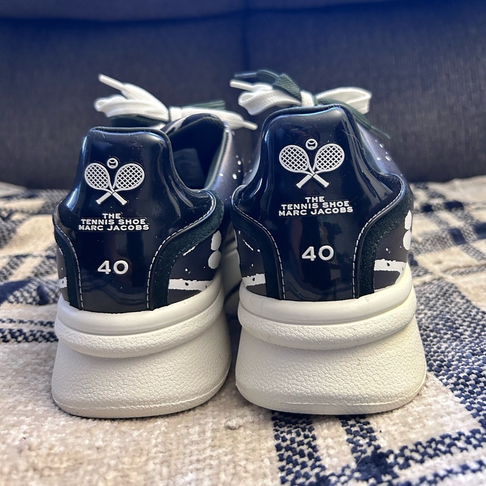 The Paint Splatter Tennis Sneakers in Black by Marc Jacobs - Excellent Condition - Picture 7 of 16